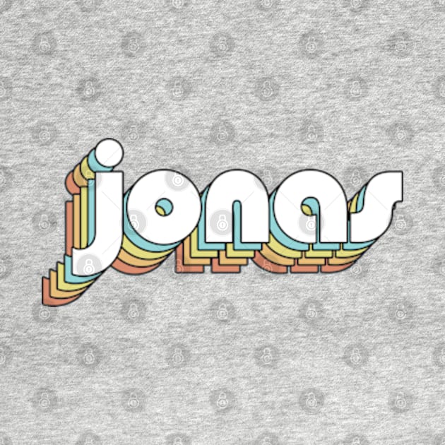 Jonas - Retro Rainbow Typography Faded Style by Paxnotods